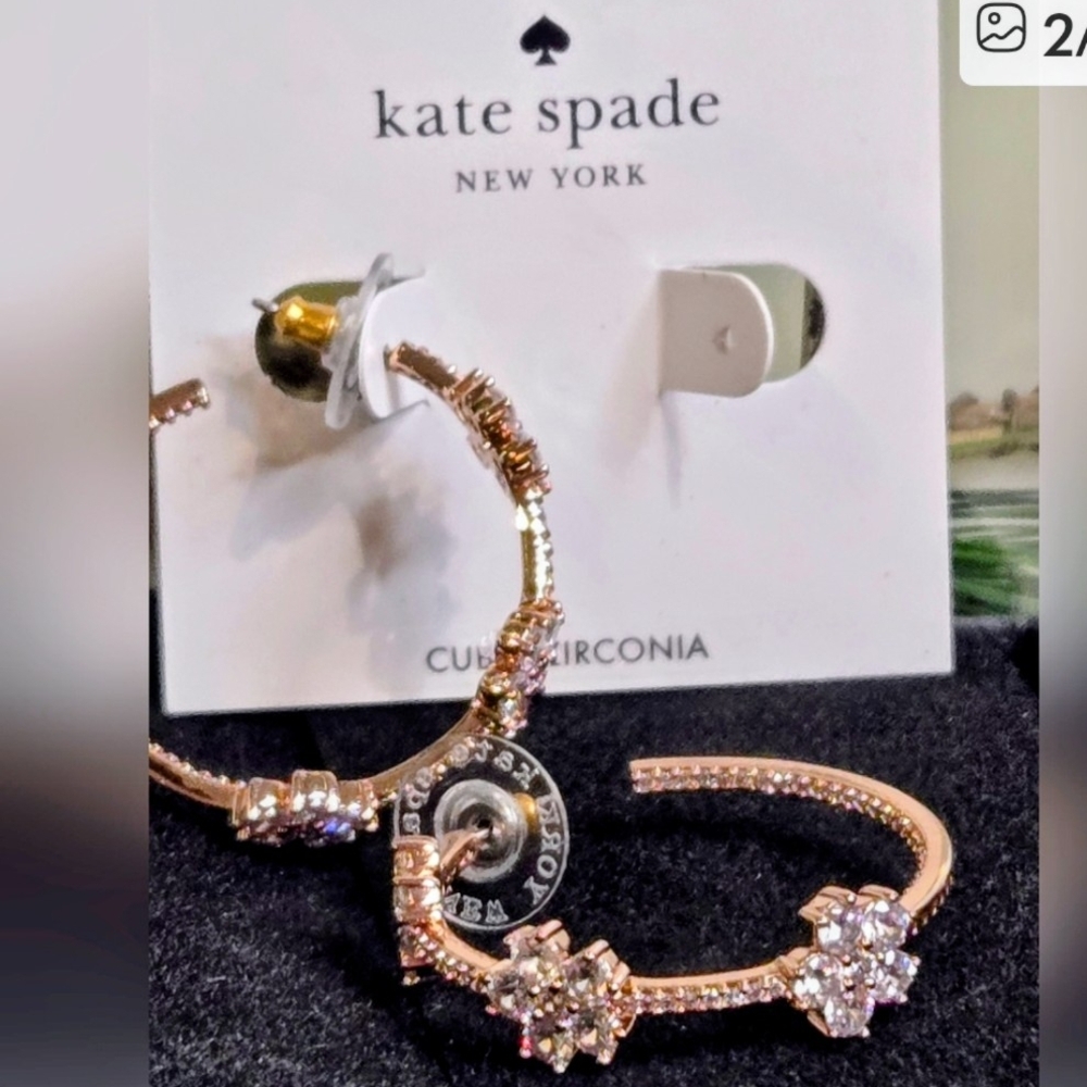 Kate Spade Rose Gold Hoop Earrings